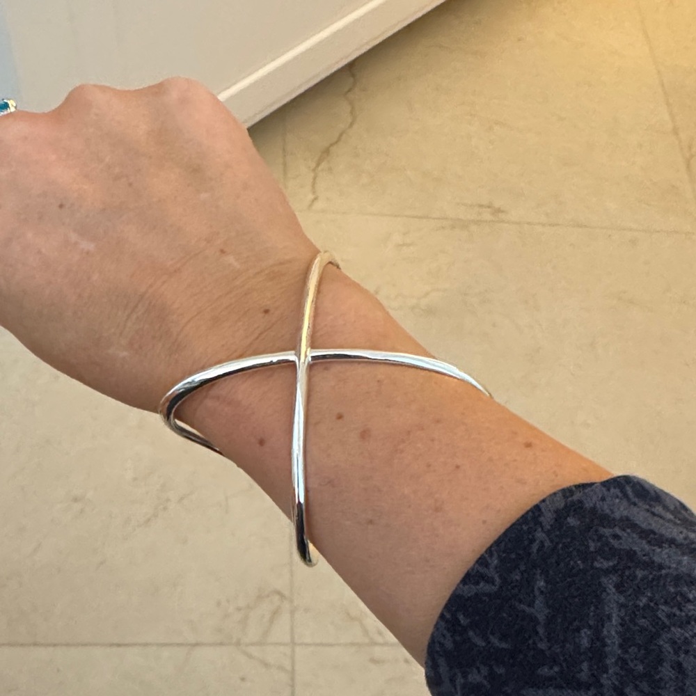 Stella & Dot Sculpted X Cuff Bracelet